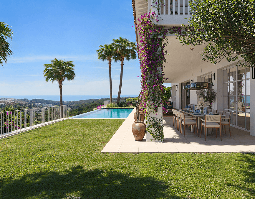 Pool and villa