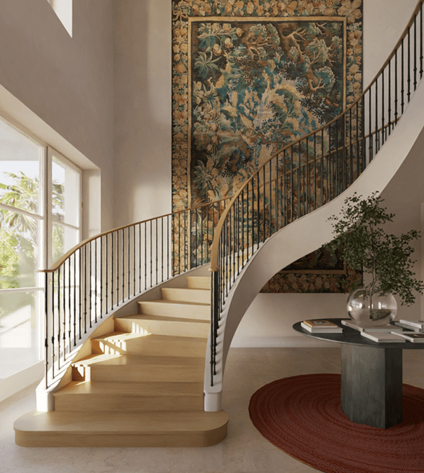 Villa 60, Finca Cortesín — Visualization, stairs view